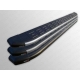 Пороги алюминиевые ТСС с накладкой для Volkswagen Amarok 2010-2016