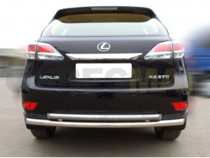 Защита заднего бампера двойная 60-53 мм для Lexus RX270/350/450 № RX12_3.1