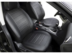 Чехлы Rival экокожа черные Строчка на спинку 40/60 без боковых AirBag для Renault Logan/Sandero/Sandero Stepway № SC.4703.1